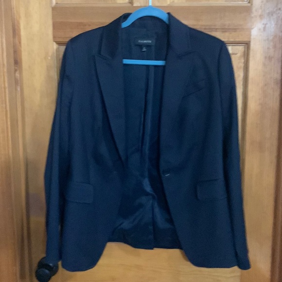Talbots classic blazer Navy Blue pinstripe - Picture 1 of 5